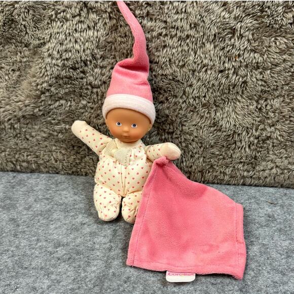 Corolle MiniReve Mini Reve Pink Heart Riviera Doll Blanket Mini - Picture 1 of 8